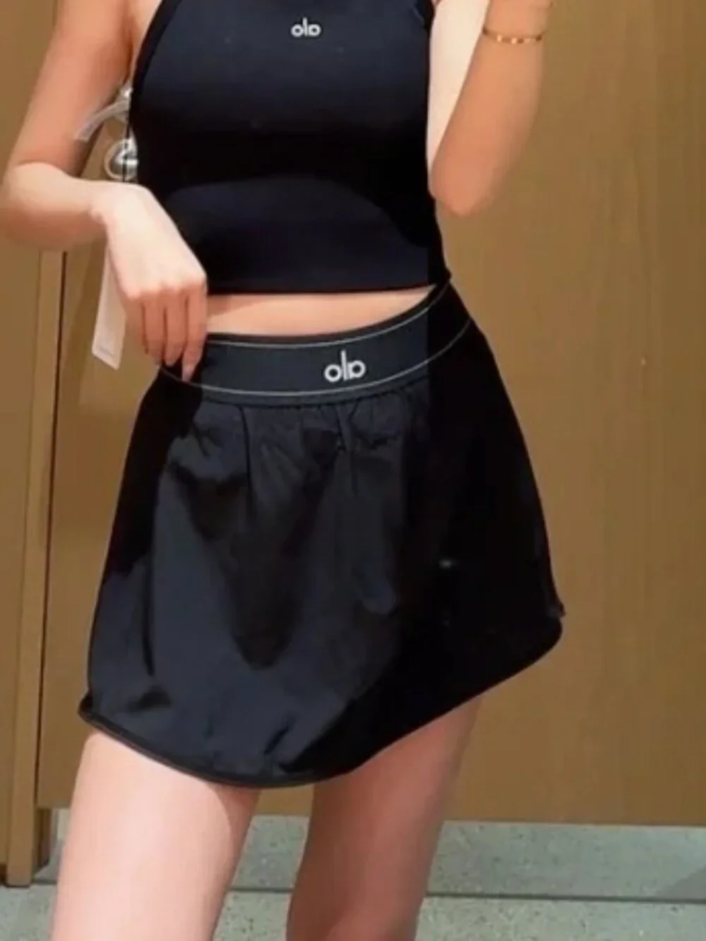 Alo Yoga Match Point Black Tennis Skirt💗Versatile sporty style🏃🏻‍NWT